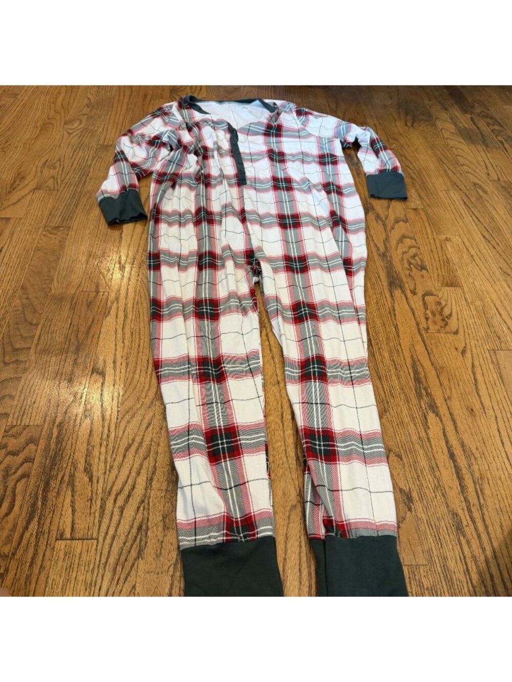 HEARTH & HAND WITH MAGNOLIA WOMENS GREEN RED UNION SUIT PAJAMAS 1X